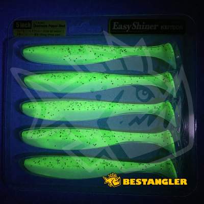 Keitech Easy Shiner 5" Chartreuse Pepper Shad - CT#30 - UV
