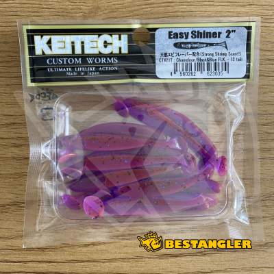 Keitech Easy Shiner 2" Chameleon / Black & Blue FLK - CT#21