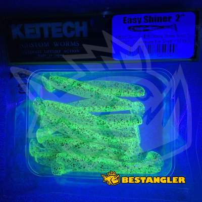 Keitech Easy Shiner 2" Chartreuse Ice Shad - CT#28 - UV
