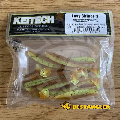 Keitech Easy Shiner 2" Motoroil / Chartreuse - CT#14