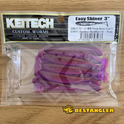 Keitech Easy Shiner 3" Chameleon / Black & Blue FLK - CT#21