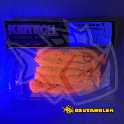 Keitech Easy Shiner 3" Chameleon / Black & Blue FLK - CT#21 - UV