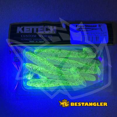 Keitech Easy Shiner 3" Chartreuse Ice Shad - CT#28 - UV