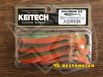 Keitech Easy Shiner 3.5" UV Lime / Orange - CT#27