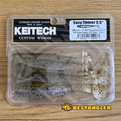 Keitech Easy Shiner 3.5" Green Pumpkin PP. Shad - #414