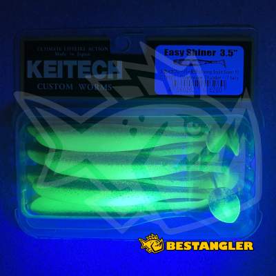 Keitech Easy Shiner 3.5" Chartreuse Thunder - CT#12 - UV