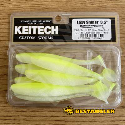 Keitech Easy Shiner 3.5" Chartreuse Shad - CT#13