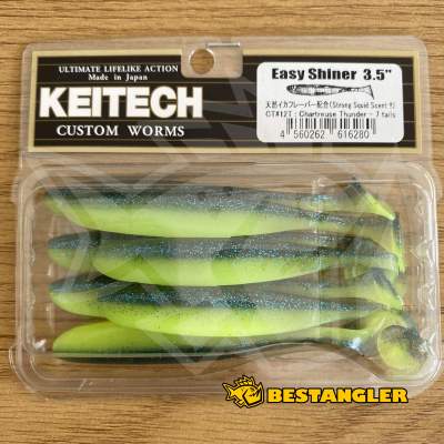 Keitech Easy Shiner 3.5" Chartreuse Thunder - CT#12