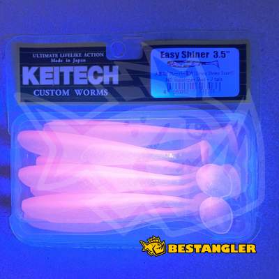 Keitech Easy Shiner 3.5" Bubblegum Shad - #442 - UV