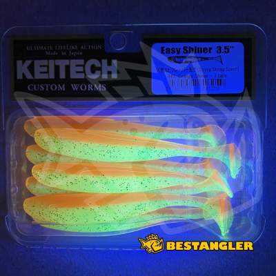 Keitech Easy Shiner 3.5" Orange Shiner - #441 - UV