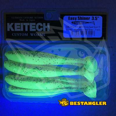 Keitech Easy Shiner 3.5" Watermelon Red / Glow - CT#24 - UV