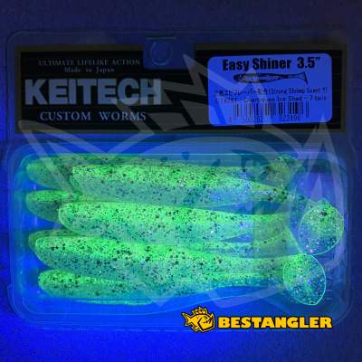 Keitech Easy Shiner 3.5" Chartreuse Ice Shad - CT#28 - UV