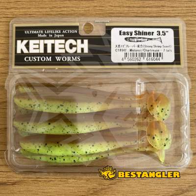 Keitech Easy Shiner 3.5" Motoroil / Chartreuse - CT#14