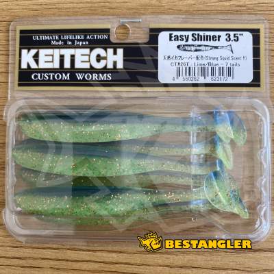 Keitech Easy Shiner 3.5" Lime / Blue - CT#26
