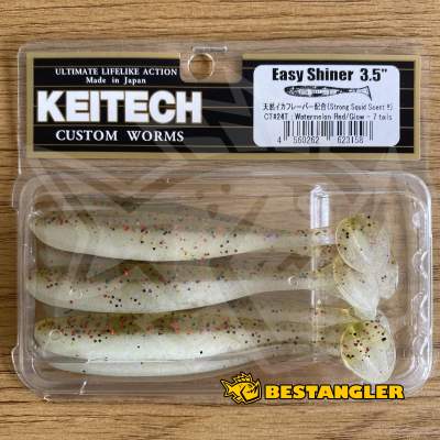 Keitech Easy Shiner 3.5" Watermelon Red / Glow - CT#24