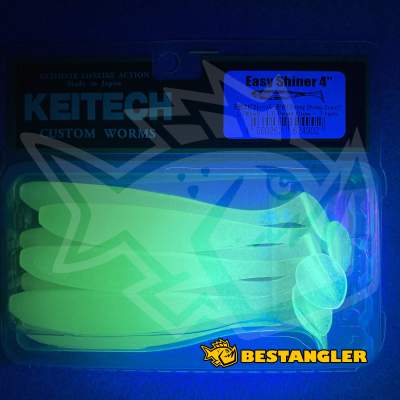 Keitech Easy Shiner 4" Pearl Glow - LT#55 - UV