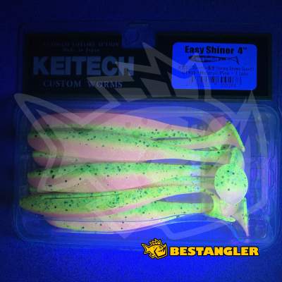 Keitech Easy Shiner 4" Motoroil / Pink - CT#16 - UV