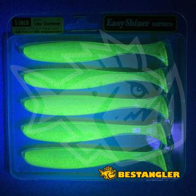 Keitech Easy Shiner 5" Lime / Chartreuse - #424 - UV