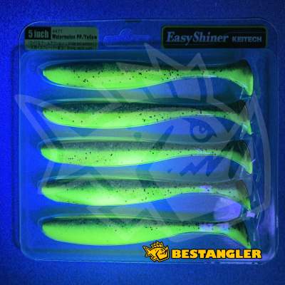 Keitech Easy Shiner 5" Watermelon PP. / Yellow - #447 - UV