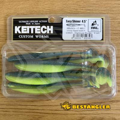 Keitech Easy Shiner 4.5" Chartreuse Thunder - CT#12