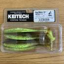 Keitech Easy Shiner 4.5" Green Pumpkin Chartreuse - #401