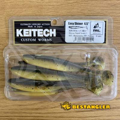 Keitech Easy Shiner 4.5" Watermelon PP. / Yellow - #447