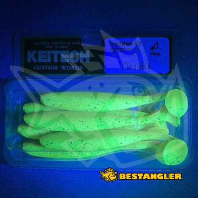 Keitech Easy Shiner 4.5" Motoroil / Chartreuse - CT#14 - UV