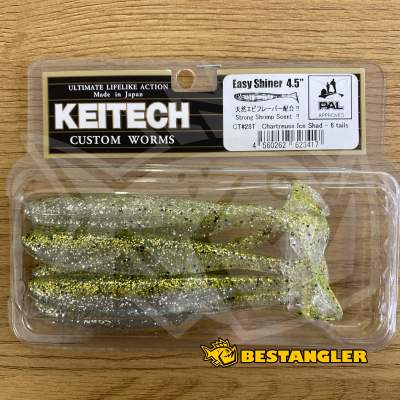 Keitech Easy Shiner 4.5" Chartreuse Ice Shad - CT#28