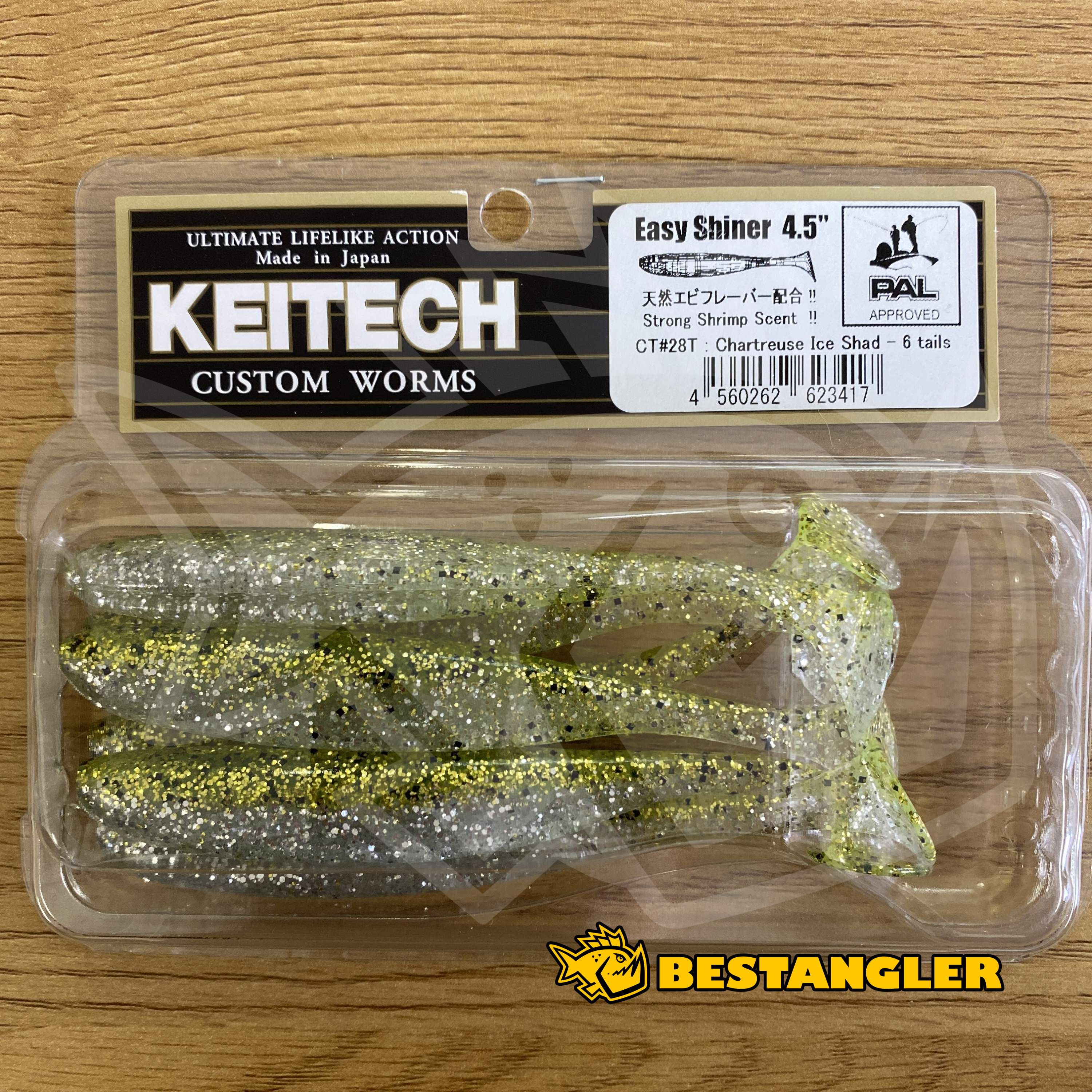 Keitech Easy Shiner 4.5 Chartreuse Ice Shad