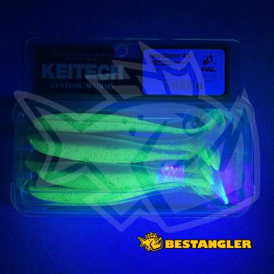 Keitech Easy Shiner 4.5" Lime / Blue - CT#26 - UV