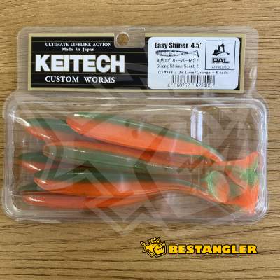 Keitech Easy Shiner 4.5" UV Lime / Orange - CT#27