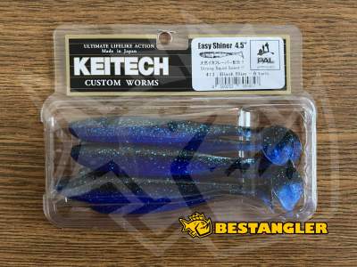 Keitech Easy Shiner 4.5" Black Blue - #413