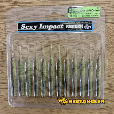 Keitech Sexy Impact 2.8" Green Pumpkin Chartreuse - #401