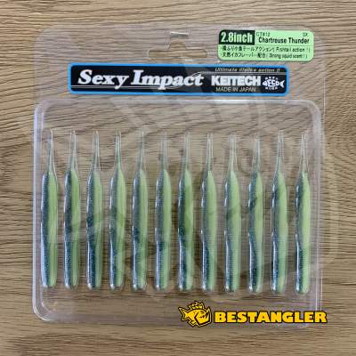 Keitech Sexy Impact 2.8" Chartreuse Thunder - CT#12