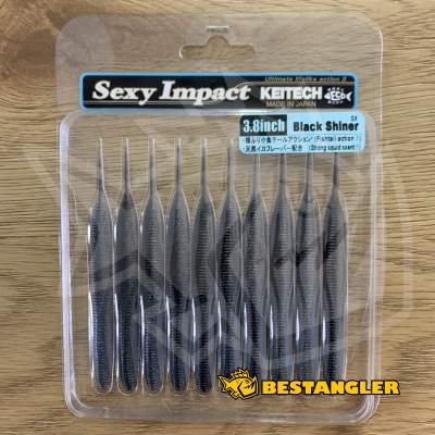 Keitech Sexy Impact 3.8" Black Shiner - CT#03
