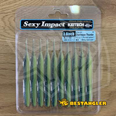 Keitech Sexy Impact 3.8" Chartreuse Thunder - CT#12