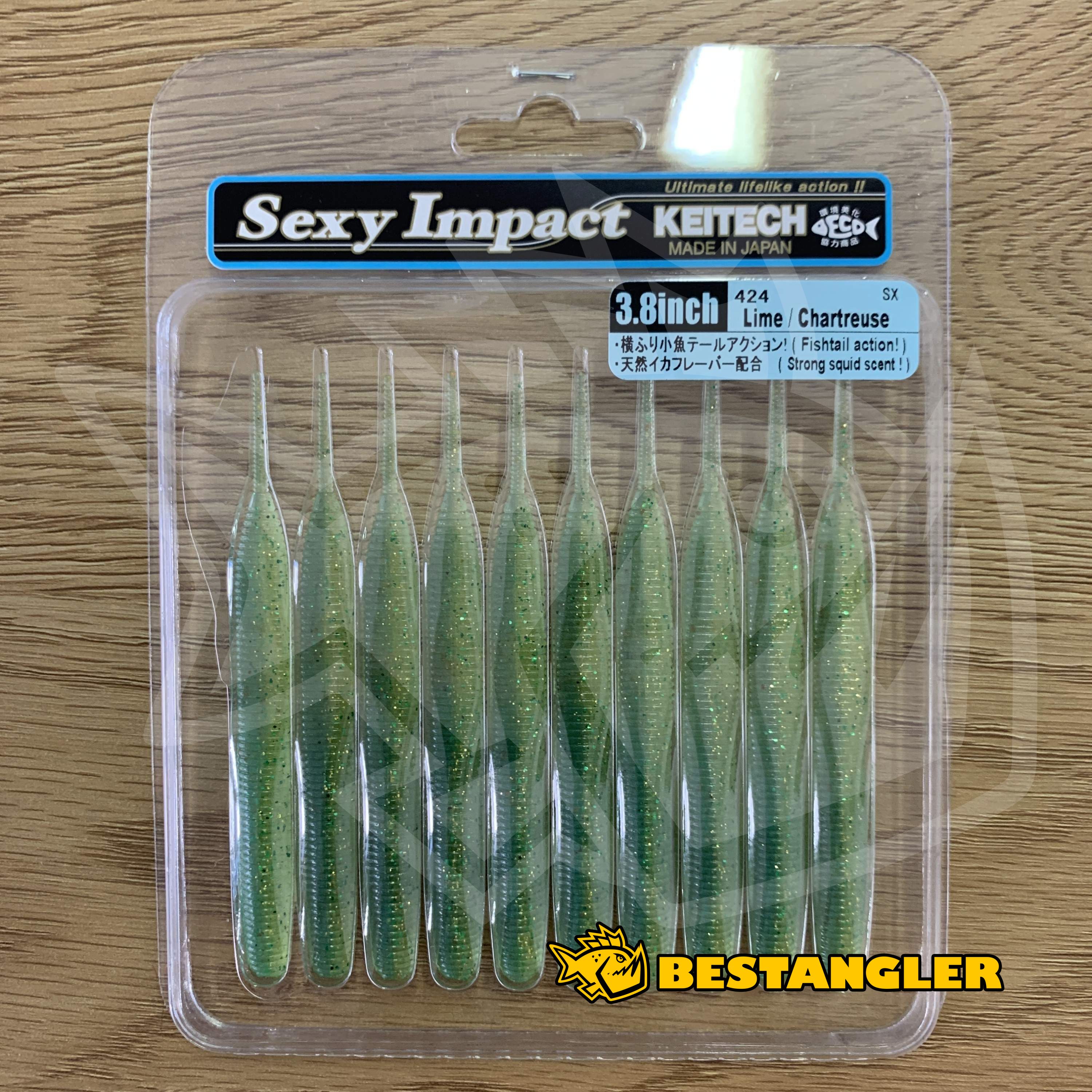 Keitech Sexy Impact 3.8 Lime / Chartreuse