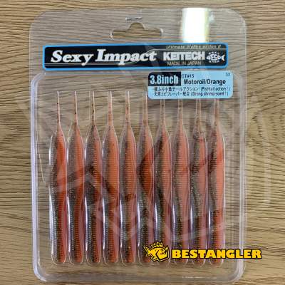 Keitech Sexy Impact 3.8" Motoroil / Orange - CT#15