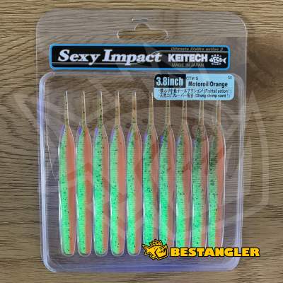 Keitech Sexy Impact 3.8" Motoroil / Orange - CT#15 - UV