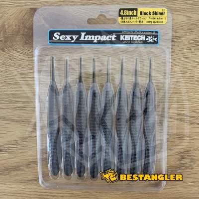 Keitech Sexy Impact 4.8" Black Shiner - CT#03