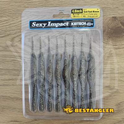 Keitech Sexy Impact 4.8" Gold Flash Minnow - #417