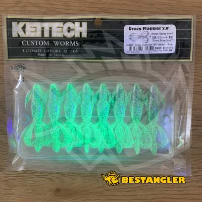 Keitech Crazy Flapper 2.8" Purple Chartreuse - BA#03 - UV