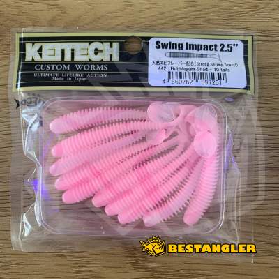 Keitech Swing Impact 2.5" Bubblegum Shad - #442 - UV