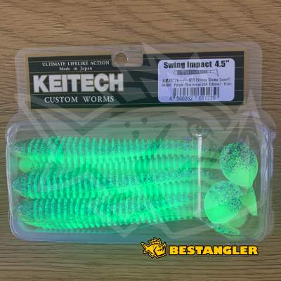 Keitech Swing Impact 4.5" Purple Chartreuse - BA#03 - UV
