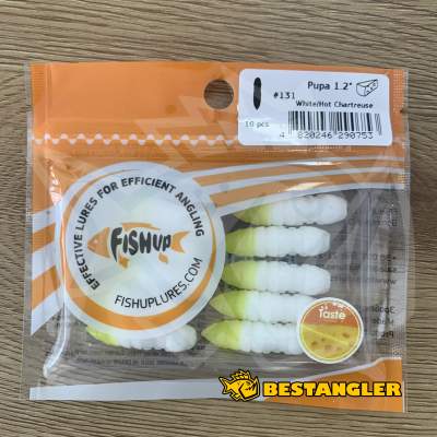 FishUp Pupa 1.2" #131 White / Hot Chartreuse