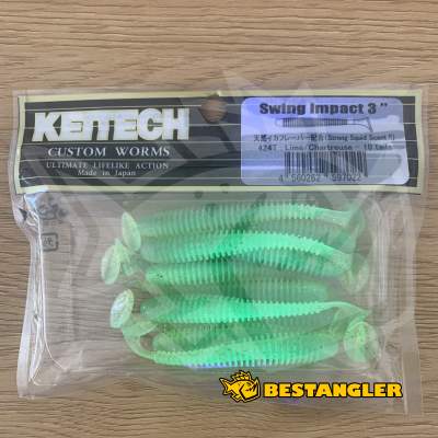 Keitech Swing Impact 3" Lime / Chartreuse - #424 - UV