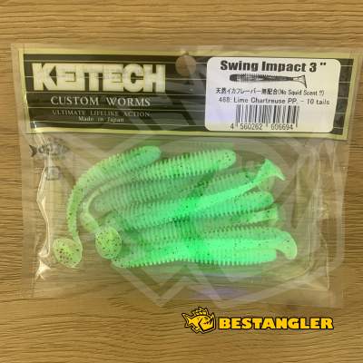 Keitech Swing Impact 3" Lime Chartreuse PP. - #468 - UV